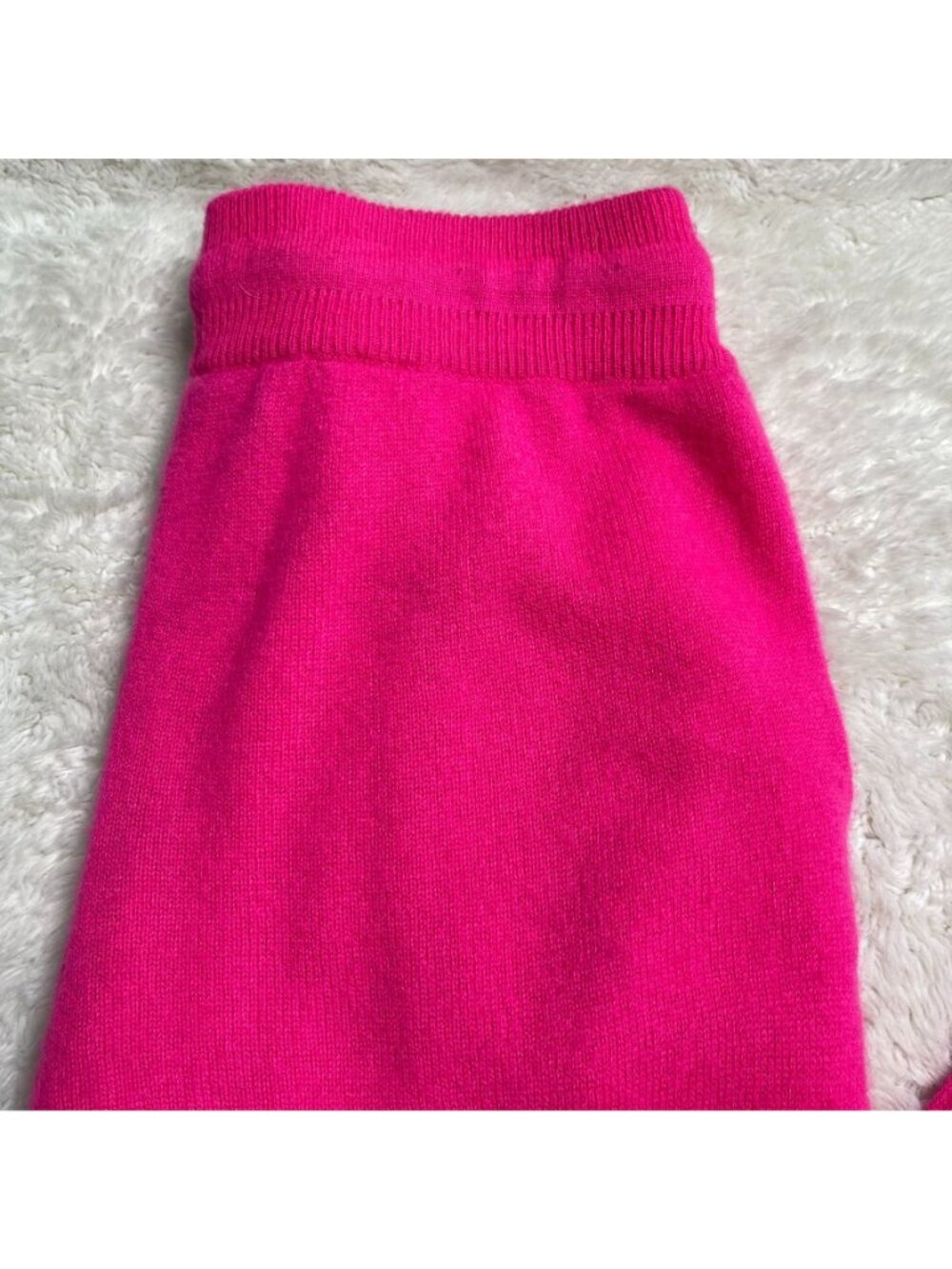 Something Navy Cashmere Joggers Medium M Fuchsia Pink Knit Lounge Pants Drawstri - Picture 3 of 7